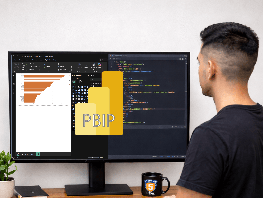 Power BI PBIP Git version control cover image